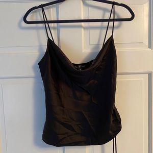 Black Aqua tank with adjustable ties